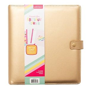 American Crafts Damask Love Colorfun Planner 8.5 x 9.5 Undated Gold NWT